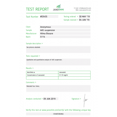 Stanozolol Depot ( Winstrol inj) Hilma Biocare